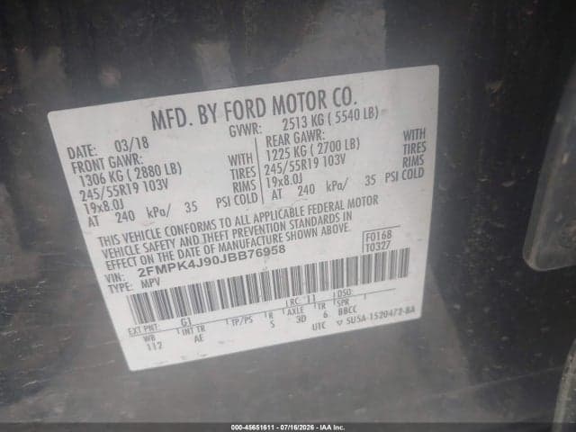 2018 FORD EDGE SEL 9