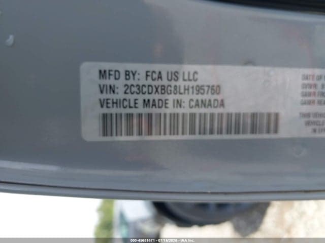 2020 DODGE CHARGER SXT RWD 6