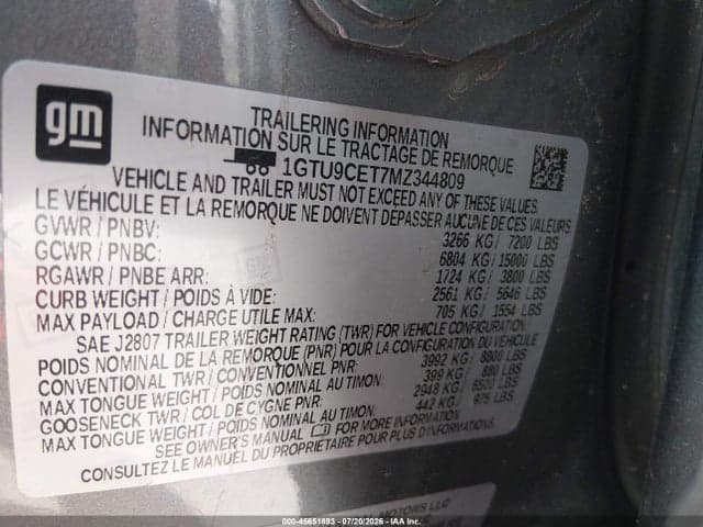 2021 GMC SIERRA 1500 ELEVATION 9