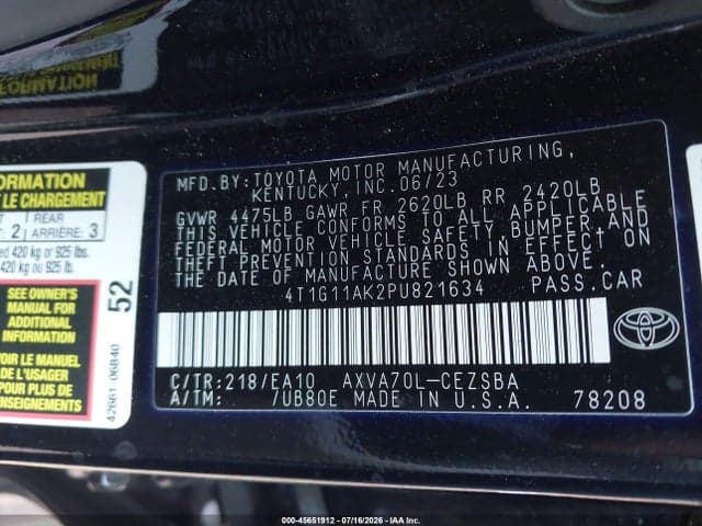 2023 TOYOTA CAMRY SE 9