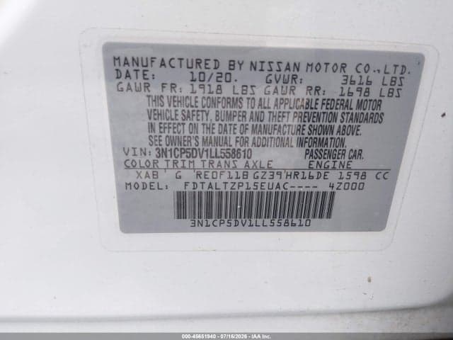 2020 NISSAN KICKS SR XTRONIC CVT 8