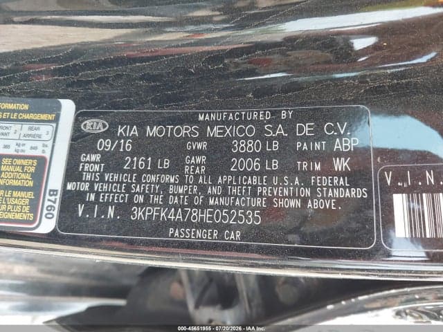 2017 KIA FORTE LX 9