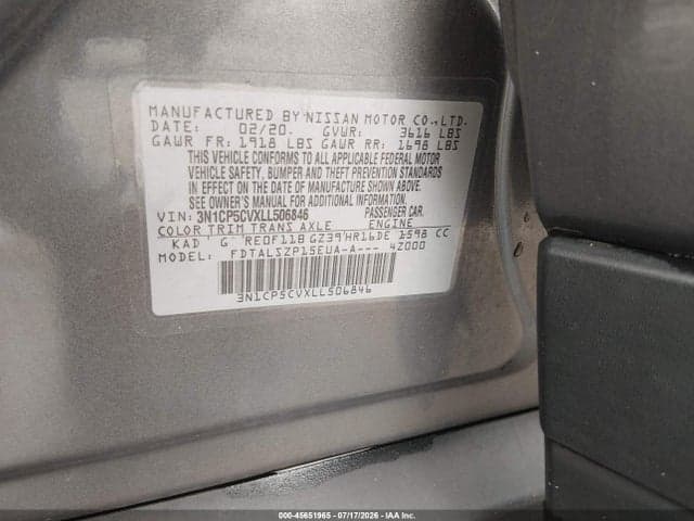2020 NISSAN KICKS SV XTRONIC CVT 9