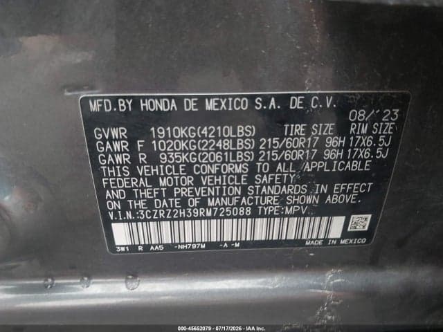 2024 HONDA HR-V AWD LX 9