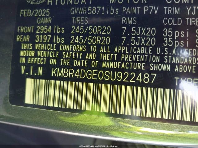 2025 HYUNDAI PALISADE SEL PREMIUM 9
