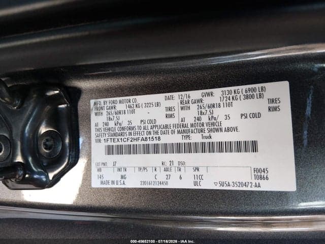 2017 FORD F-150 XLT 9