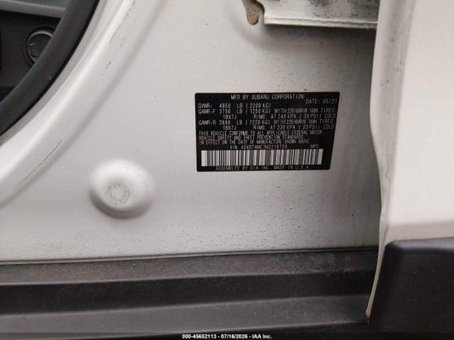 2021 SUBARU OUTBACK LIMITED 9
