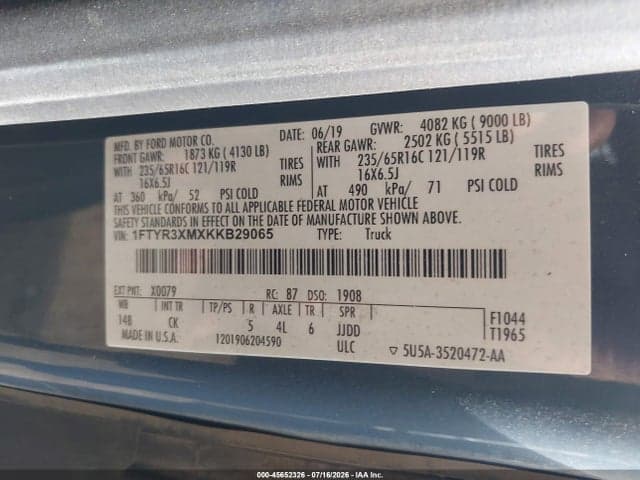 2019 FORD TRANSIT-250 9