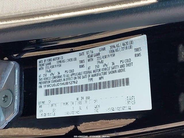 2017 FORD ESCAPE TITANIUM 9