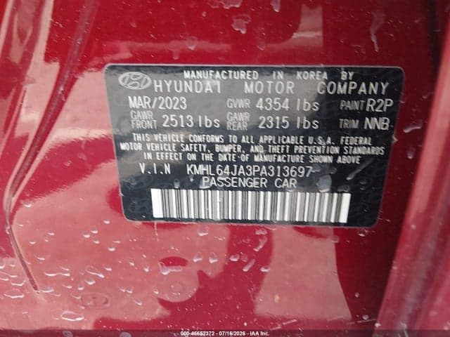 2023 HYUNDAI SONATA SEL 9