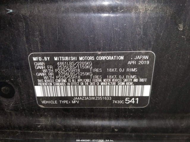2019 MITSUBISHI OUTLANDER SE 9