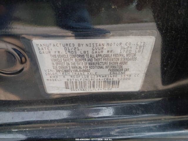 2021 NISSAN VERSA SV XTRONIC CVT 9