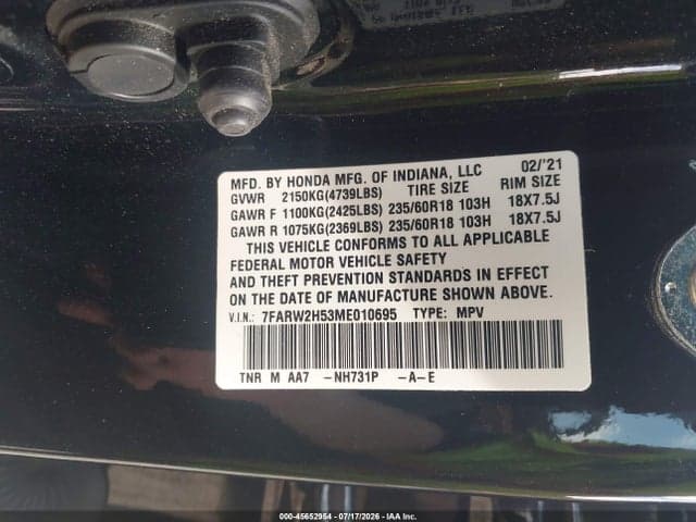2021 HONDA CR-V AWD EX 9