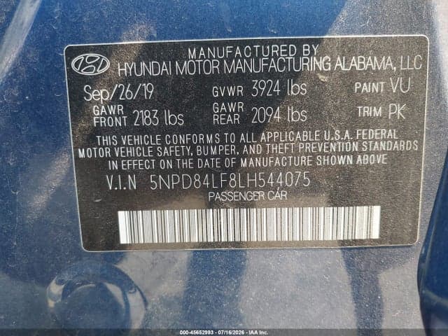 2020 HYUNDAI ELANTRA SEL 9