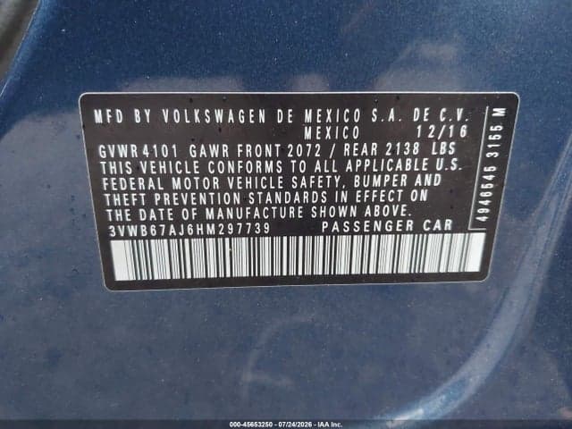 2017 VOLKSWAGEN JETTA 1.4T SE 9