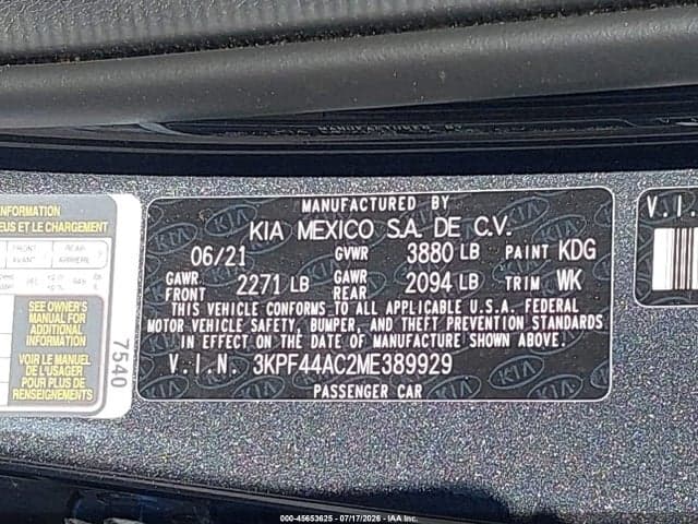 2021 KIA FORTE GT MANUAL 9
