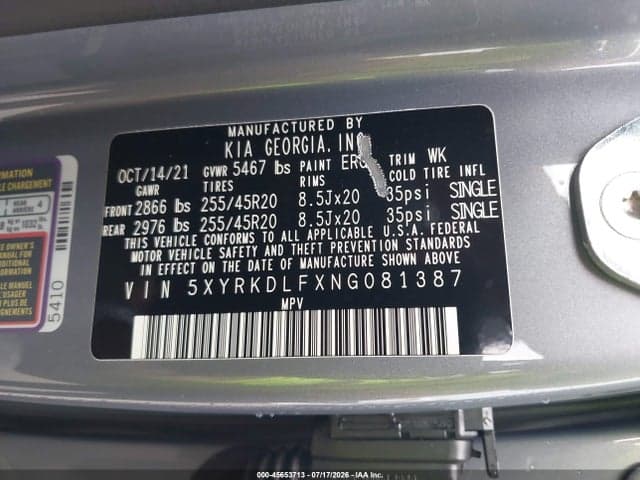 2022 KIA SORENTO SX 9
