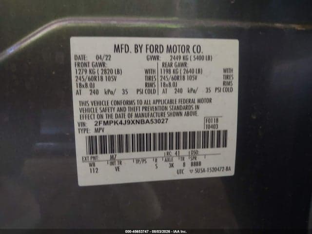 2022 FORD EDGE SEL 9