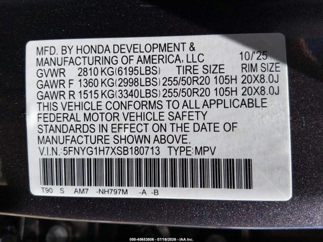 2025 HONDA PILOT TOURING 9