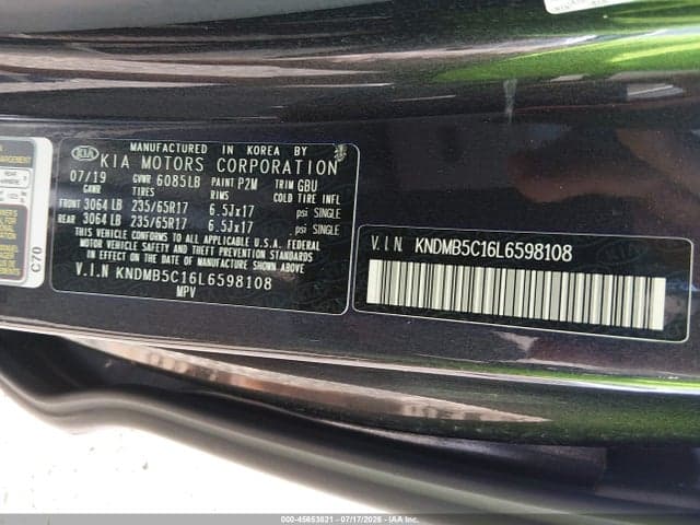 2020 KIA SEDONA LX 9