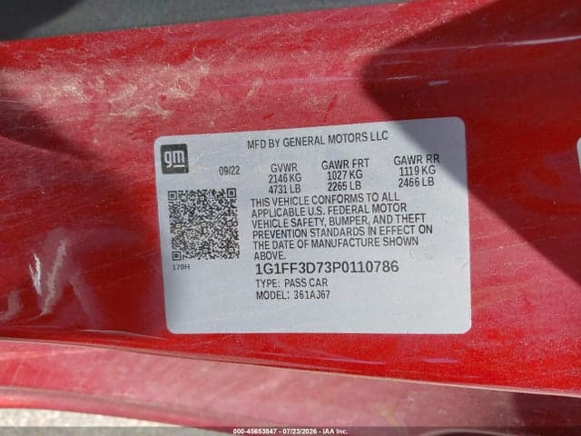2023 CHEVROLET CAMARO RWD 1SS 9
