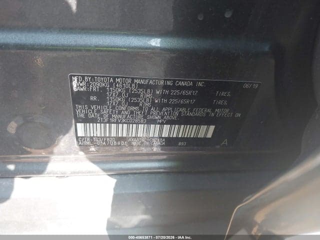 2019 TOYOTA RAV4 LE 9