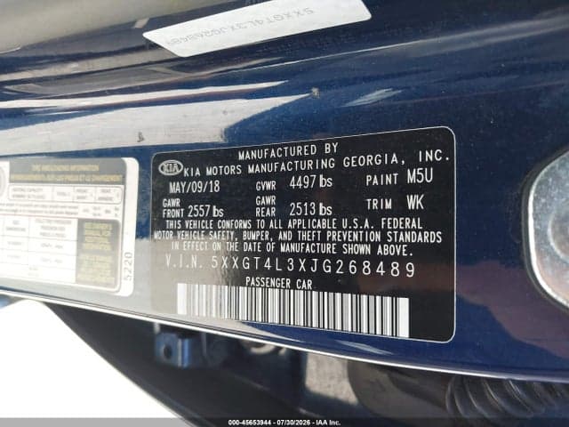 2018 KIA OPTIMA LX 9