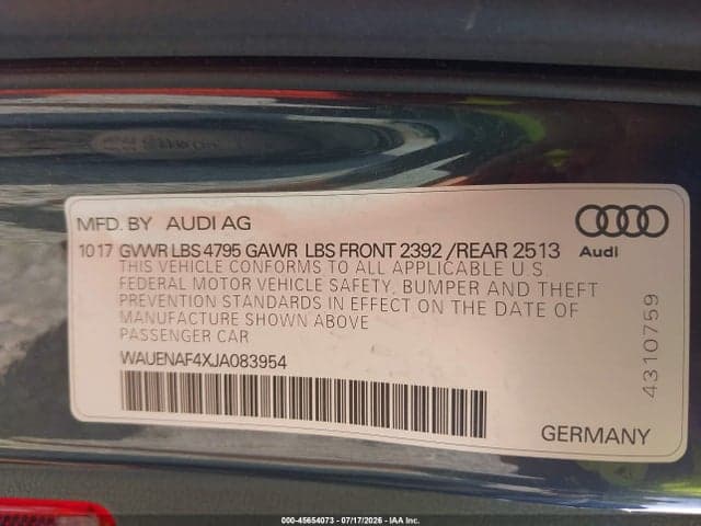 2018 AUDI A4 2.0T PREMIUM/2.0T TECH PREMIUM 9