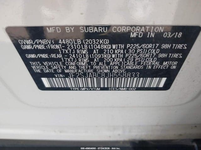 2018 SUBARU FORESTER 2.5I 9