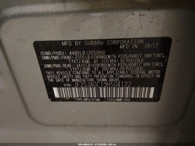 2018 SUBARU FORESTER 2.5I PREMIUM 9