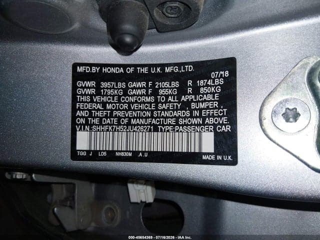 2018 HONDA CIVIC EX 9