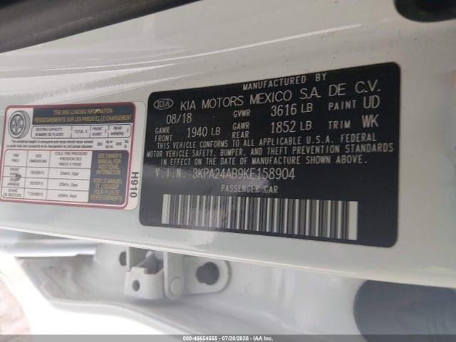 2019 KIA RIO S 9