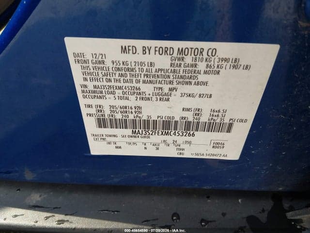 2021 FORD ECOSPORT S 9