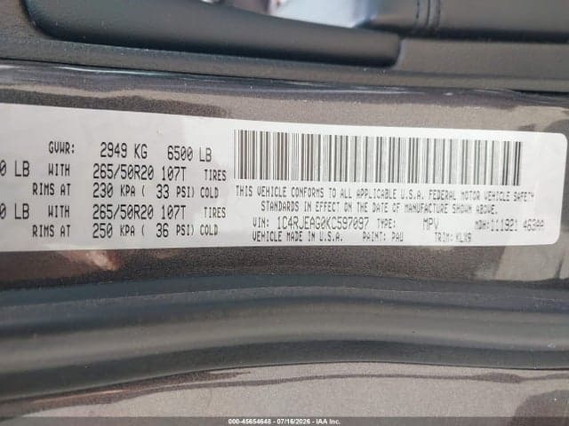 2019 JEEP GRAND CHEROKEE ALTITUDE 4X2 9