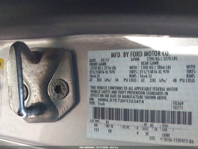 2017 FORD TRANSIT CONNECT XL 9