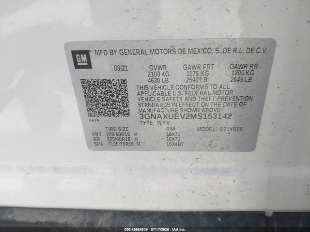 2021 CHEVROLET EQUINOX AWD LT 9