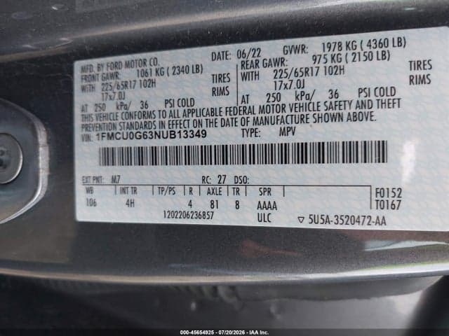 2022 FORD ESCAPE SE 9