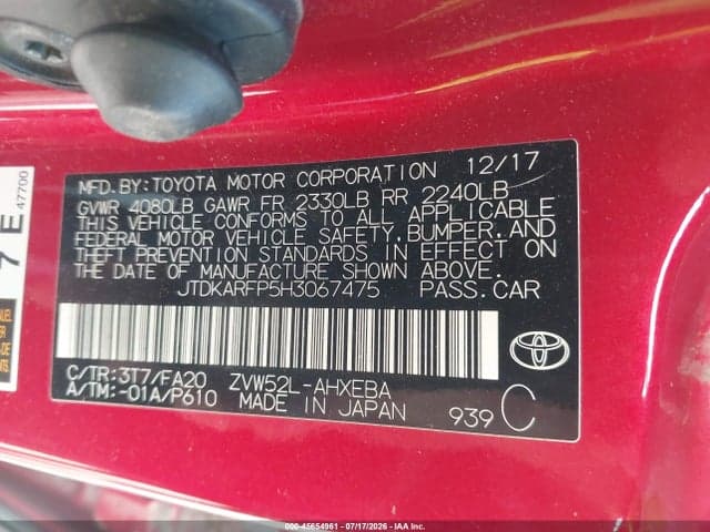 2017 TOYOTA PRIUS PRIME PLUS 9