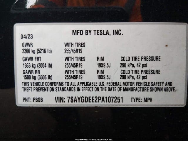 2023 TESLA MODEL Y AWD/LONG RANGE DUAL MOTOR ALL-WHEEL DRIVE 9