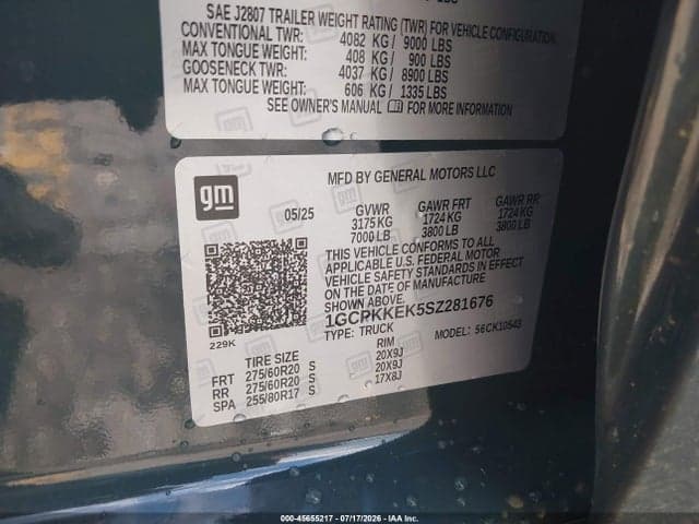 2025 CHEVROLET SILVERADO 1500 4WD SHORT BED LT WITH 2FL 9