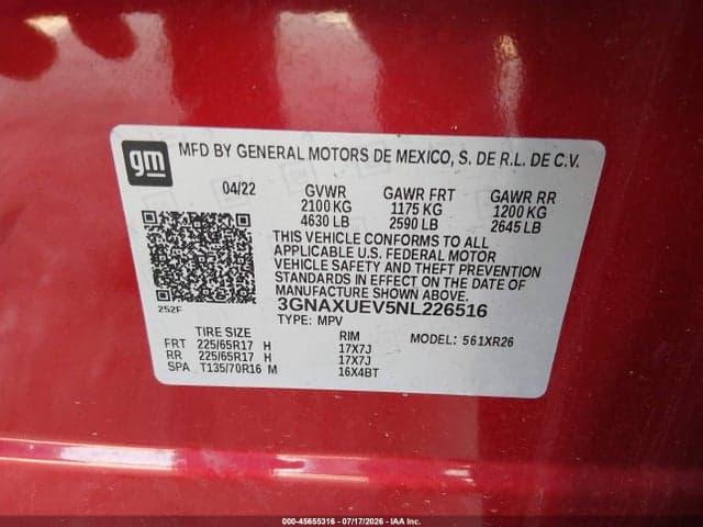 2022 CHEVROLET EQUINOX AWD LT 9