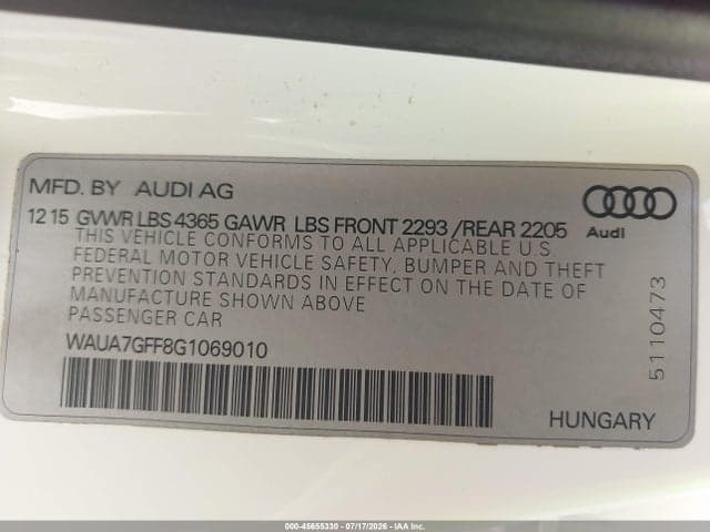 2016 AUDI A3 1.8T PREMIUM 9