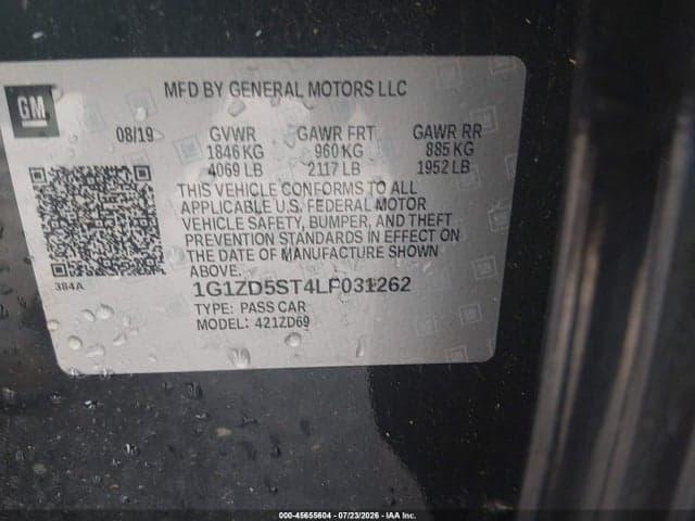 2020 CHEVROLET MALIBU FWD LT 9