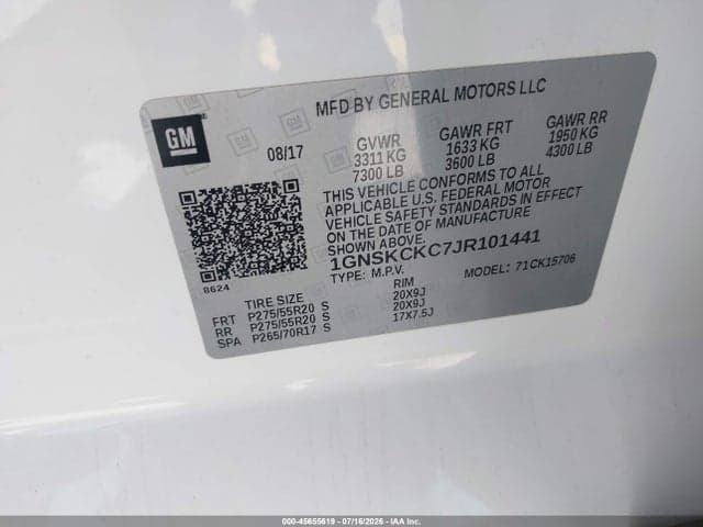 2018 CHEVROLET TAHOE PREMIER 9