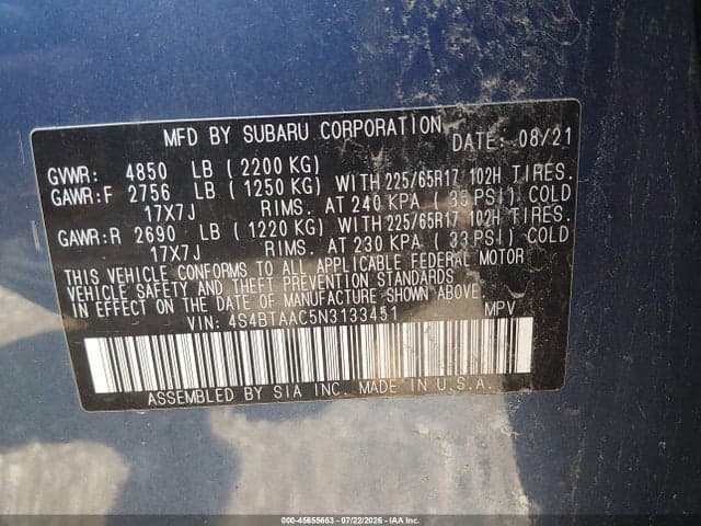 2022 SUBARU OUTBACK 9