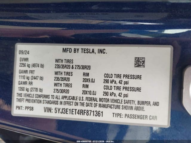2024 TESLA MODEL 3 PERFORMANCE ALL-WHEEL DRIVE 9