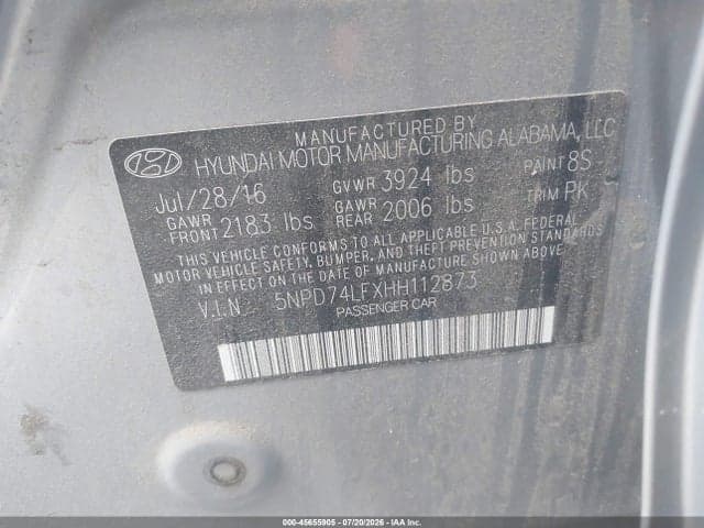 2017 HYUNDAI ELANTRA SE 9