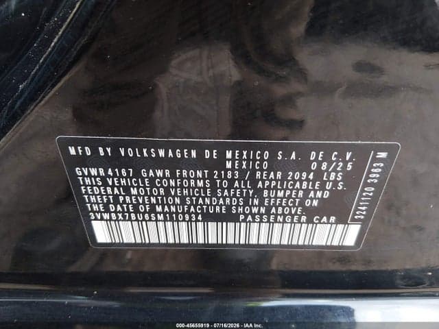2025 VOLKSWAGEN JETTA 1.5T SPORT 9