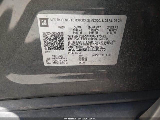 2020 CHEVROLET TRAX AWD LS 9
