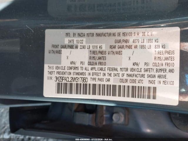 2022 MAZDA MAZDA3 CARBON EDITION 9